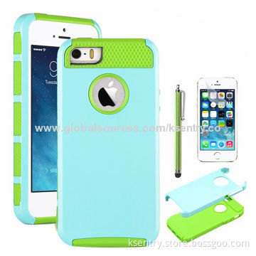 New Design TPU+PC 2-in-1 Hard/Soft Case for iPhone 5S/5/5G